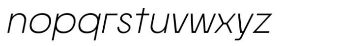 Morviz Light Oblique Font LOWERCASE