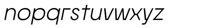 Morviz Oblique Font LOWERCASE