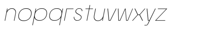 Morviz Thin Oblique Font LOWERCASE