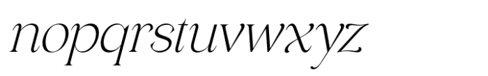 Mosha Variable Light Italic Font LOWERCASE