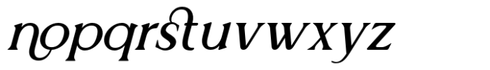 Mostical Oblique Font LOWERCASE