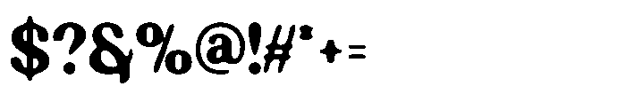 Mostre Rough Font OTHER CHARS