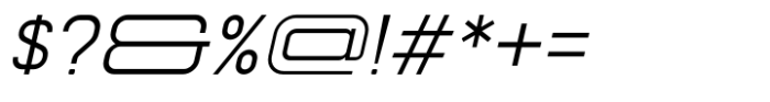 Motigen Thin Extra Wide Italic Font OTHER CHARS