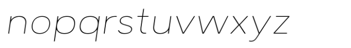 Motiraw Thin Italic Font LOWERCASE