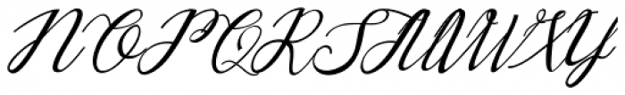 Mottingham Elegant Calligraphy Regular Font UPPERCASE