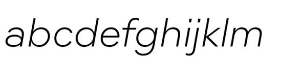 Moucha Modern Light Italic Font LOWERCASE