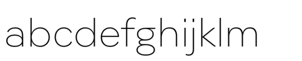 Moucha Modern Thin Font LOWERCASE