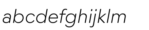 Moucha X Light Italic Font LOWERCASE