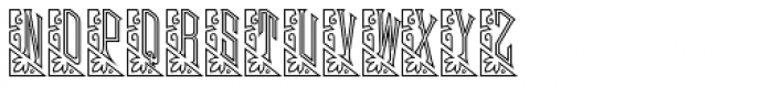 Mouchoir Monogram Outline (10000 Impressions) Font UPPERCASE