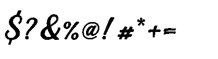 Mountain Lake Script Bold Rough Font OTHER CHARS