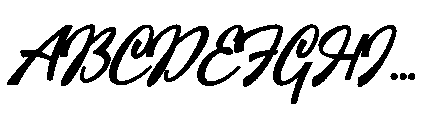 Mountain Lake Script Bold Rough Font UPPERCASE