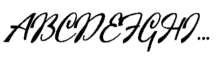 Mountain Lake Script Rough Font UPPERCASE