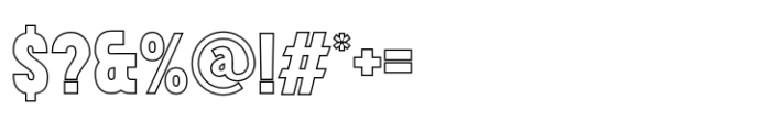 Moved Outline Font OTHER CHARS