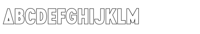 Moved Outline Font UPPERCASE