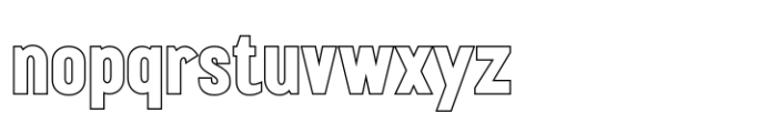 Moved Outline Font LOWERCASE
