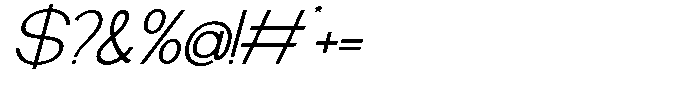 Moventra  Italic Regular Font OTHER CHARS