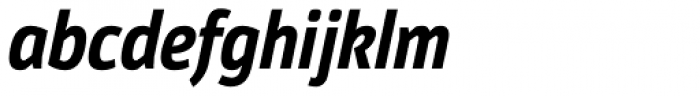Moveo Sans Cond Bold Italic Font LOWERCASE