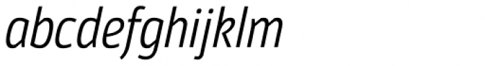 Moveo Sans Cond Italic Font LOWERCASE
