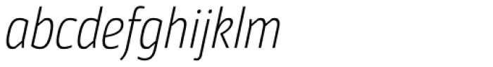 Moveo Sans Cond Light Italic Font LOWERCASE