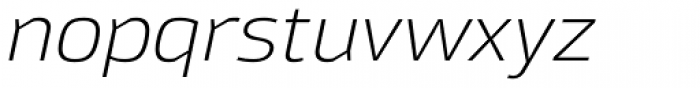 Moveo Sans Ext Light Italic Font LOWERCASE