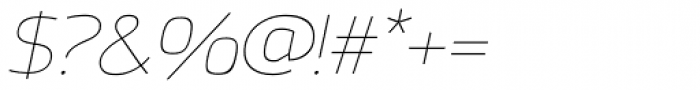 Moveo Sans Ext Thin Italic Font OTHER CHARS