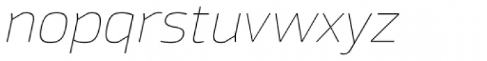 Moveo Sans Ext Thin Italic Font LOWERCASE