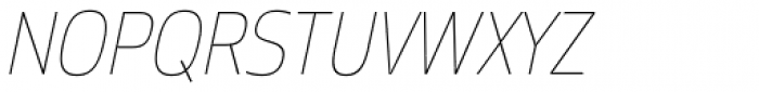 Moveo Sans SemiCond Thin Italic Font UPPERCASE