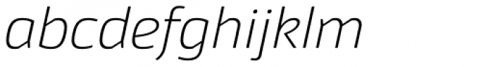 Moveo Sans SemiExt Light Italic Font LOWERCASE