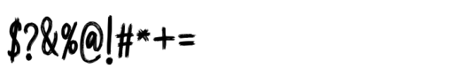 Moveric Brush Font OTHER CHARS