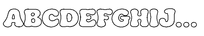 Mowi Outline Regular Font UPPERCASE
