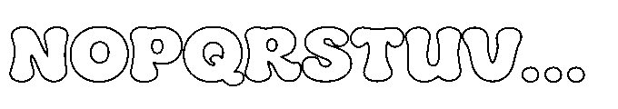 Mowi Outline Regular Font UPPERCASE