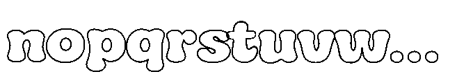 Mowi Outline Regular Font LOWERCASE
