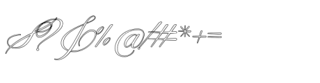 Mozilla Script Outline Font OTHER CHARS