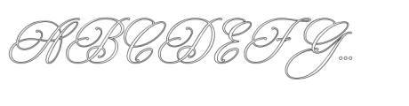 Mozilla Script Outline Font UPPERCASE