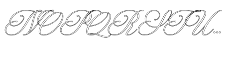 Mozilla Script Outline Font UPPERCASE