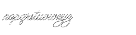 Mozilla Script Outline Font LOWERCASE