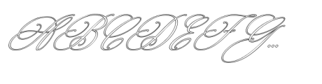 Mozilla Script Slant Outline Font UPPERCASE