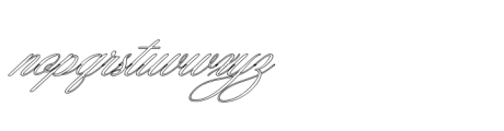 Mozilla Script Slant Outline Font LOWERCASE