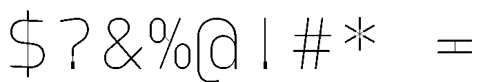 Model Mono Thin Font OTHER CHARS