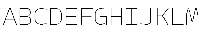 Model Mono Thin Font UPPERCASE