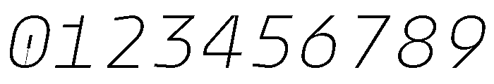 Model Mono Ultralight 2 Font OTHER CHARS