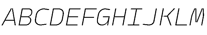 Model Mono Ultralight 2 Font UPPERCASE
