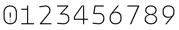 Model Mono Ultralight Font OTHER CHARS
