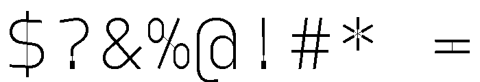 Model Mono Ultralight Font OTHER CHARS