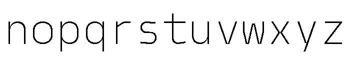 Model Mono Ultralight Font LOWERCASE