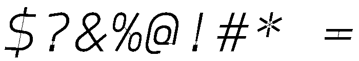 Model Plastic Light Font OTHER CHARS