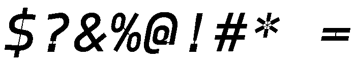 Model Plastic Medium Font OTHER CHARS
