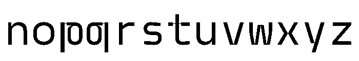 Model Plastic Regular Font LOWERCASE