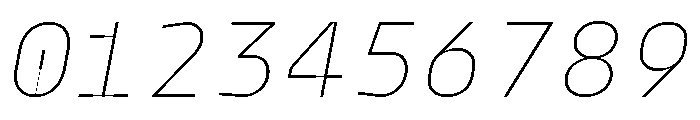 Model Plastic Thin Font OTHER CHARS