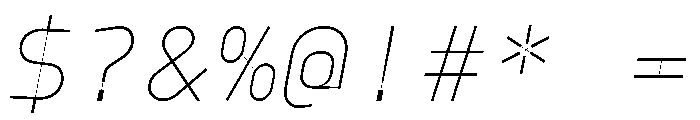 Model Plastic Thin Font OTHER CHARS